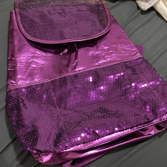 Nwot Purple sparkly back pack - Picture 2 of 5